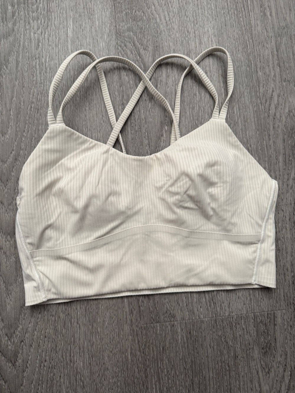 lululemon athletica Ribbed Double-Strap Bralette - Cream